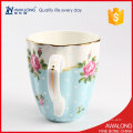 Caneca agradável do drinkware para linhas aéreas / luz - caneca de café real cor-de-rosa / caneca elegante grande da porcelana do osso fino